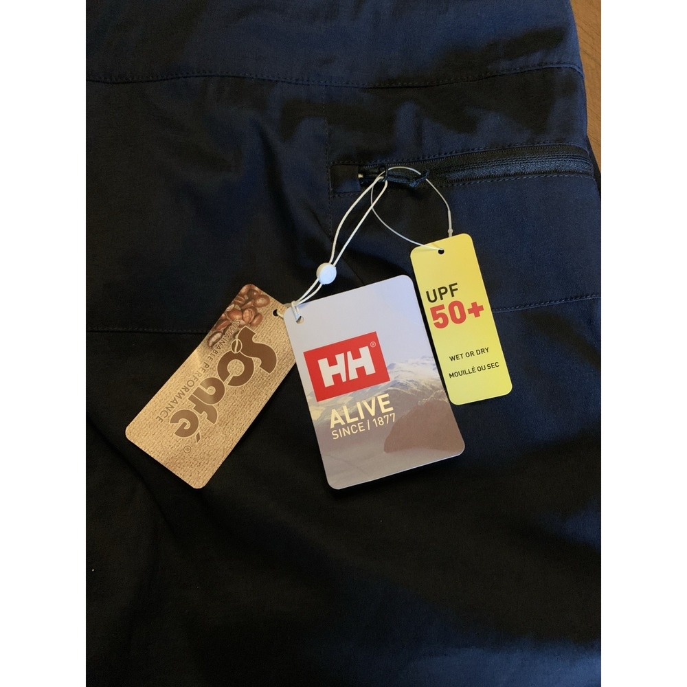 NWT Helly Hansen Solen Water Shorts Recycled 36x9.5" Unlined - Men's L Navy - Picture 9 of 15